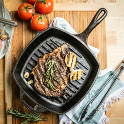 Alternative view of Lodge 10.5 Inch Square Cast Iron Grill Pan