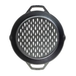Alternative view of Lodge 12 Inch Seasoned Cast Iron Dual Handle Grilling Basket