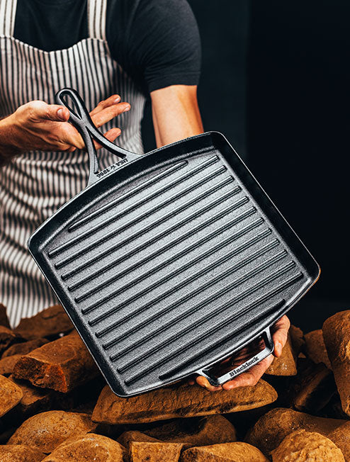 Lodge Blacklock 12 Inch Lightweight Cast Iron Grill Pan - Image 5