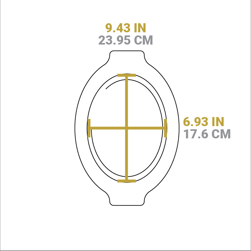 Lodge Grip Style Oval Wood Underliner - Image 3