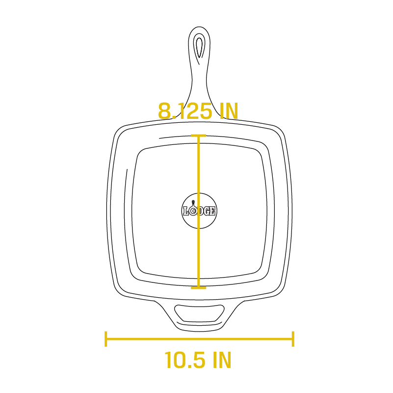 Lodge Square Cast Iron Classic Skillet - Image 21