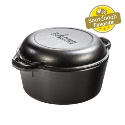 Lodge 5 Quart Cast Iron Double Dutch Oven