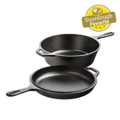 Lodge 3.2 Quart Seasoned Cast Iron Combo Cooker