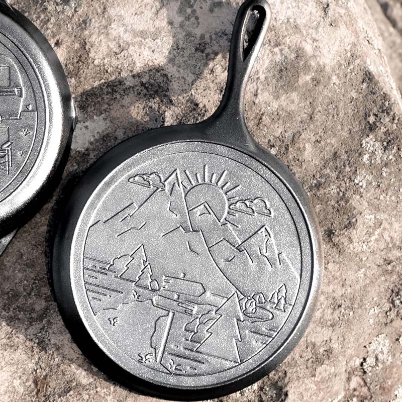 Lodge Wanderlust 10.5 Inch Cast Iron Mountain Griddle - Image 5