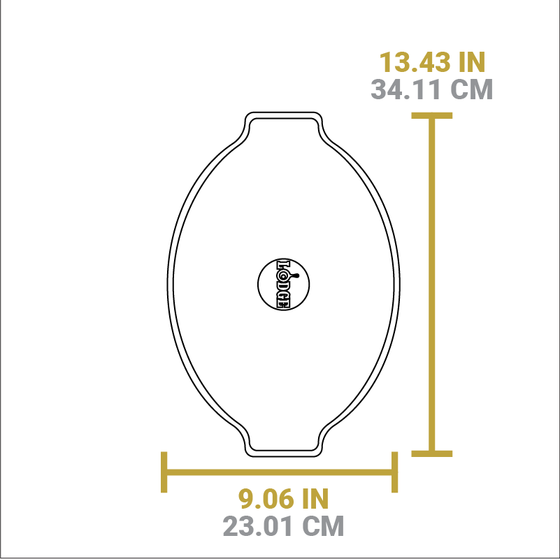Lodge Grip Style Oval Wood Underliner - Image 4
