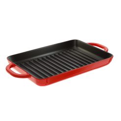 Lodge Enameled Cast Iron 12.5 x 8 Inch Grill Pan