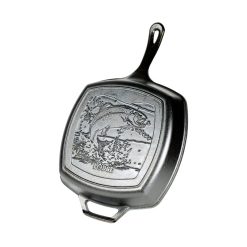 Alternative view of Lodge Wildlife Square Grill Pan with Fish