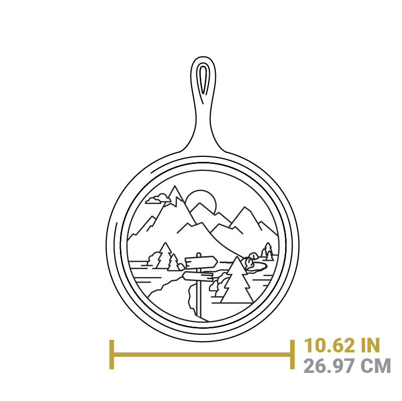 Lodge Wanderlust 10.5 Inch Cast Iron Mountain Griddle - Image 8