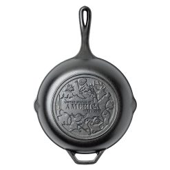 Lodge Lodge Chef Collection 10 Inch Seasoned Cast Iron Skillet, USA Frontier