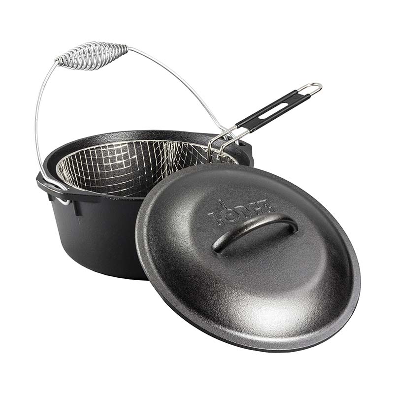 Lodge Seasoned Cast Iron Dutch Oven Frying Set - Image 2