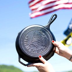Alternative view of Lodge 10.25 Inch Seasoned Cast Iron American Flag Skillet