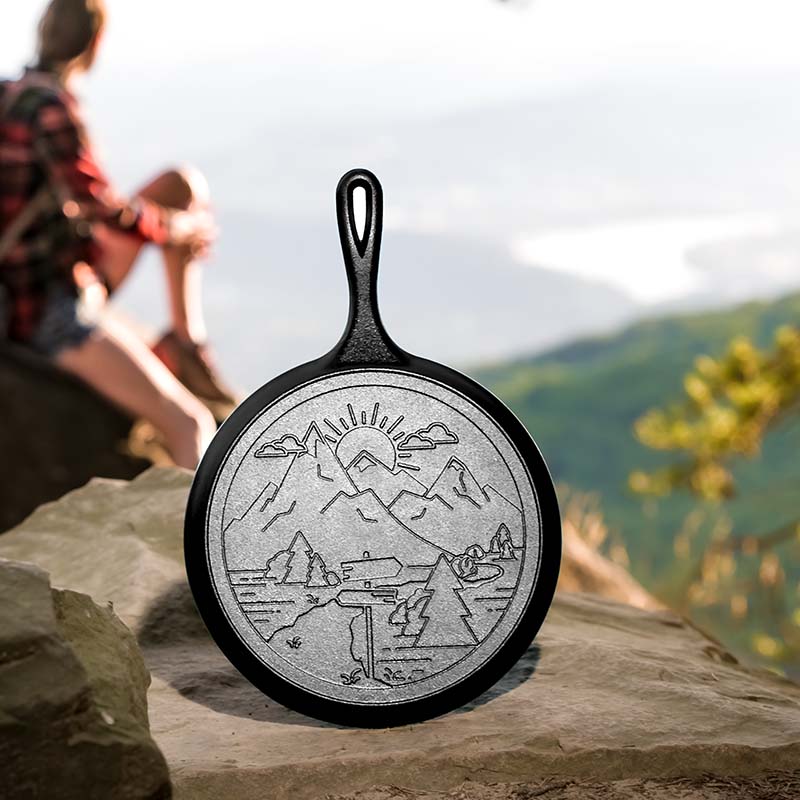 Lodge Wanderlust 10.5 Inch Cast Iron Mountain Griddle