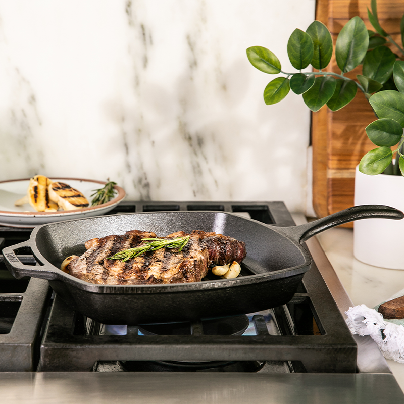 Lodge 10.5 Inch Square Cast Iron Grill Pan - Image 8
