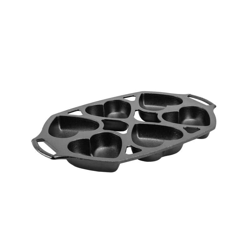 Lodge Seasoned Cast Iron Heart Mini Cake Pan - Image 9