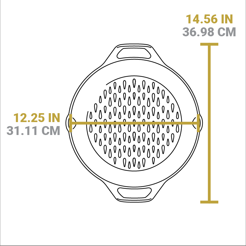 Lodge 12 Inch Seasoned Cast Iron Dual Handle Grilling Basket - Image 7