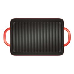 Alternative view of Lodge Enameled Cast Iron 12.5 x 8 Inch Grill Pan