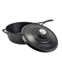 Lodge Blacklock 4 Quart Lightweight Cast Iron Deep Skillet With Lid