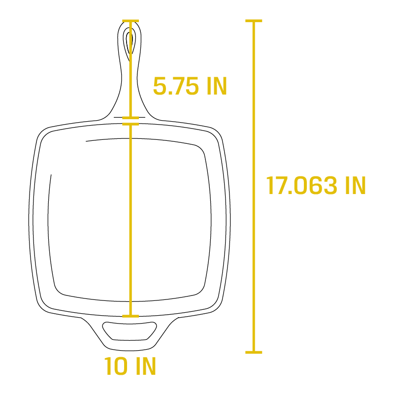 Lodge Square Cast Iron Classic Skillet - Image 7
