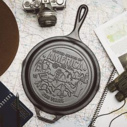Alternative view of Lodge Lodge 10.25 Inch Seasoned Cast Iron Skillet, USA Icons