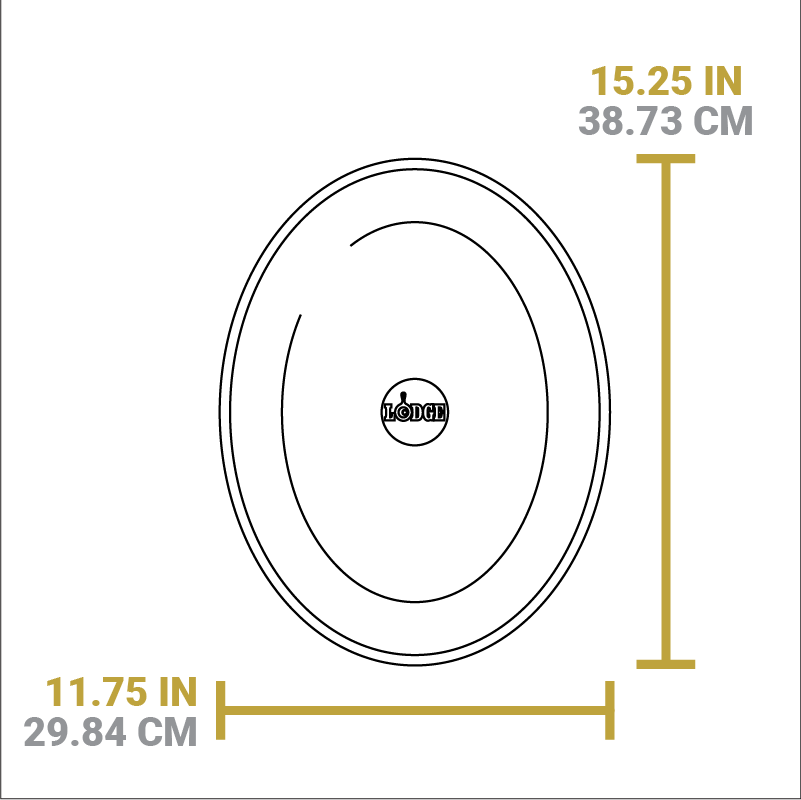 Lodge 13.25 Inch Jumbo Oval Walnut Wood Underliner - Image 7