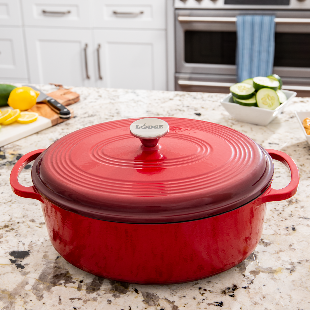 Lodge Essential Enamel Oval Dutch Oven - Image 3